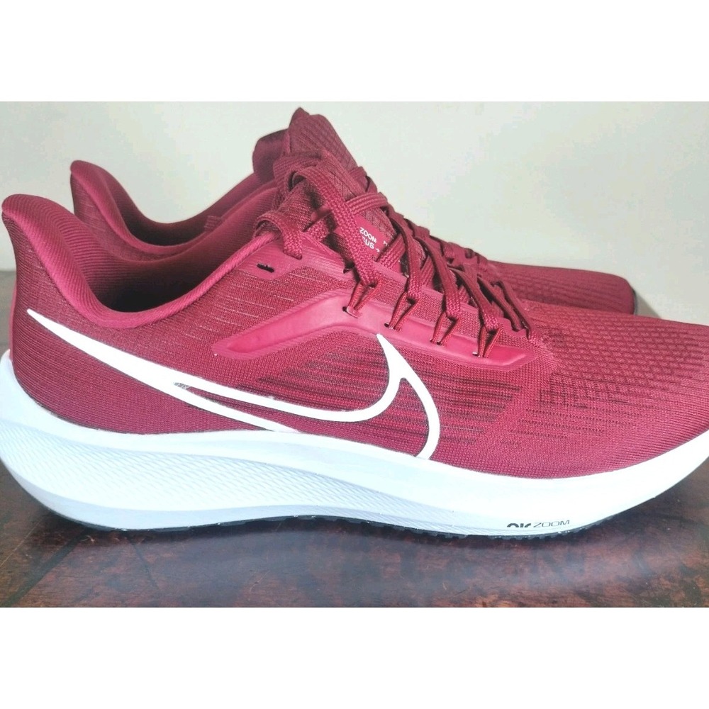 Nike Air Zoom Pegasus 39 Burgundy White Running Shoes Men's Size 12 DM0164-601